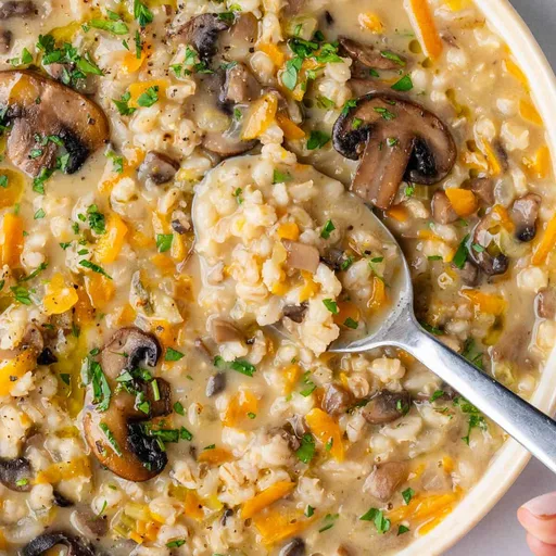 Mushroom Barley Soup (Creamy and Nutritious)