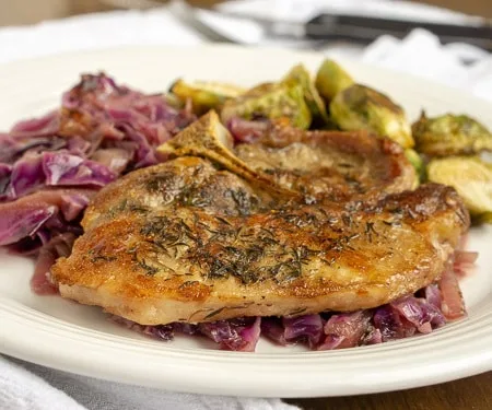 Apple Cider Pork with Red Cabbage