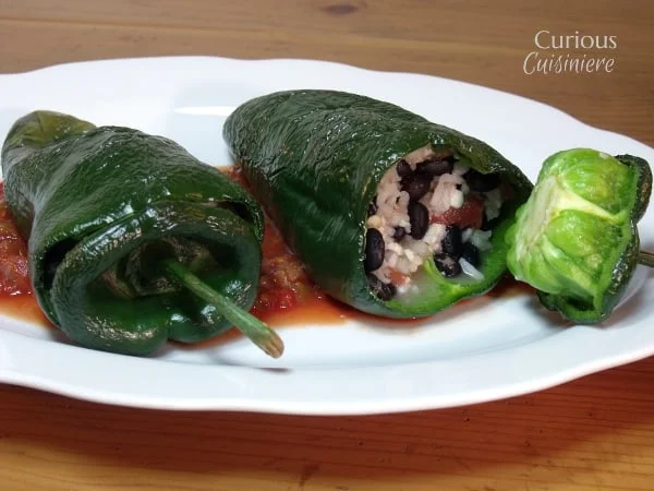 Vegetarian Stuffed Poblano Peppers