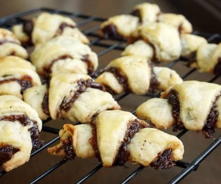 Rugelach with Two Fillings (Chocolate Raspberry and Cinnamon Walnut)