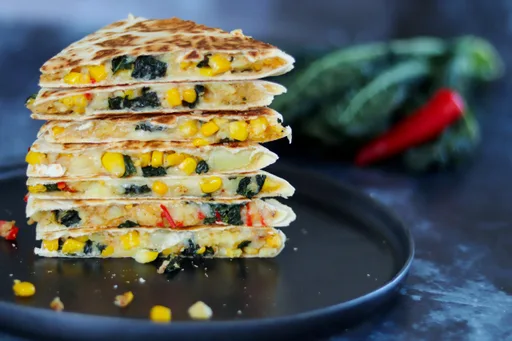Cavolo Nero & Sweetcorn Quesadillas