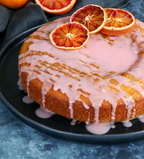 Bizcocho de Naranja Sanguina con Glaseado