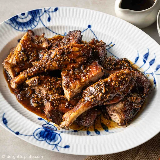 Roasted Duck Legs with Black Pepper Sauce