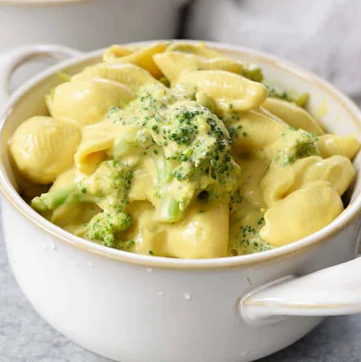 Vegan Macaroni and Cheese with Broccoli