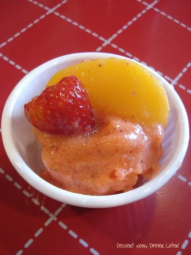 Strawberry Peach Sorbet