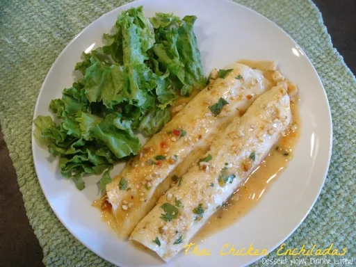 Enchiladas de Pollo al Estilo Tailandés