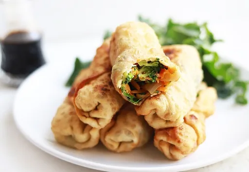 Rollitos primavera veganos. Receta fácil, rápida y saludable
