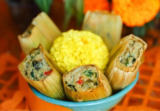 Tamal vegano de acelgas. Receta especial para este Día de la Candelaria en México