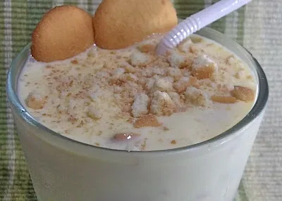 Batido de pudín de plátano