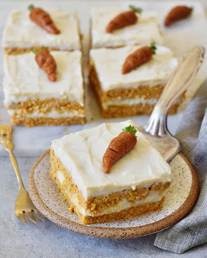 Tarta de zanahoria sin azúcar (vegana)