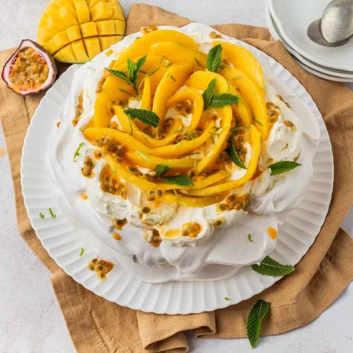 Mango and Passion Fruit Pavlova Recipe