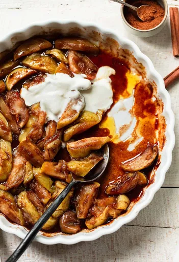 Rodajas de manzana especiadas al horno