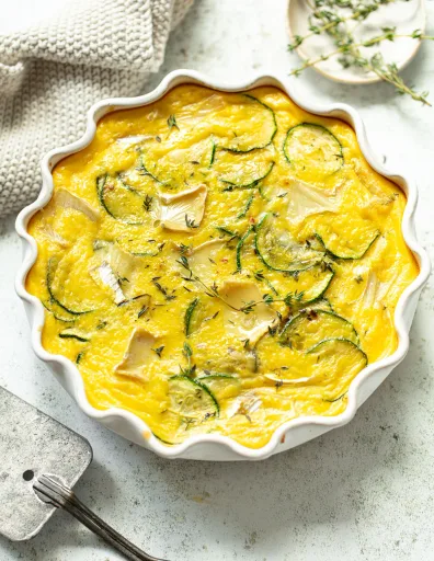 Frittata de Calabacín al Horno con Queso Brie