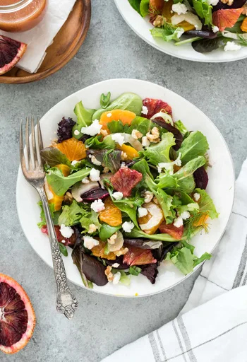 Ensalada de remolacha asada con queso de cabra