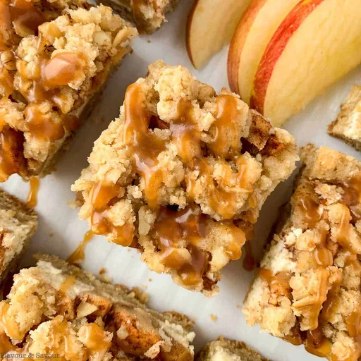 Apple Cheesecake Crumble Bars - Gluten Free