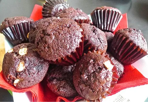 Moist Chocolate Chips Chocolate Muffins
