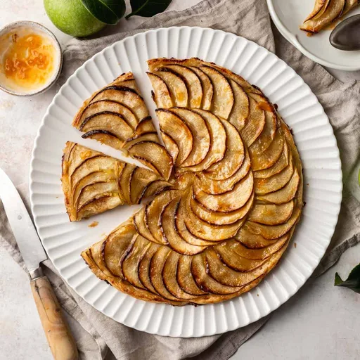Tarta de manzana francesa fácil (Tarte Fine Aux Pommes)