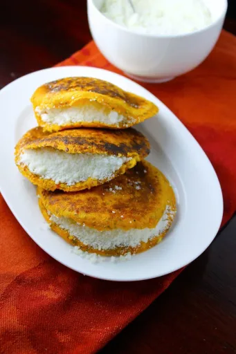 Arepas de batata con chía