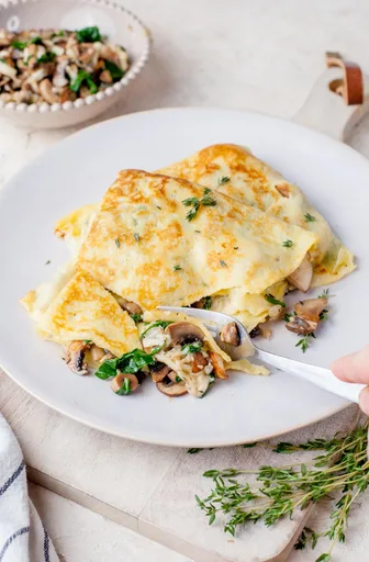 Crepes de champiñones