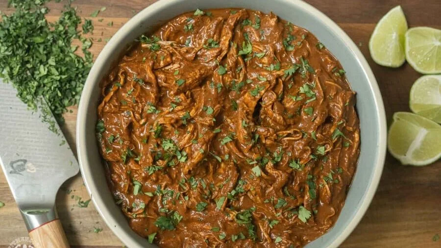 Instant Pot Shredded Chocolate Chicken Mole