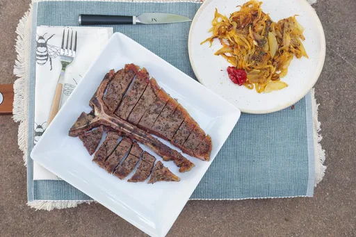 Chuletón de lomo al estilo inverso