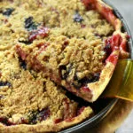 Rhubarb Pie with blueberries