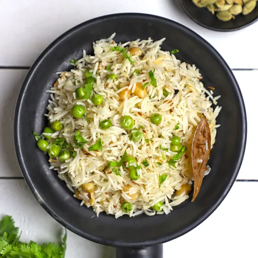 Rice Cooker Matar Pulao Recipe