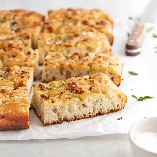Focaccia de masa madre fácil