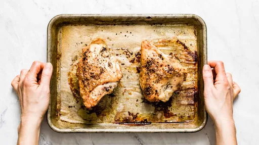 Receta de pechuga de pollo con hueso al horno