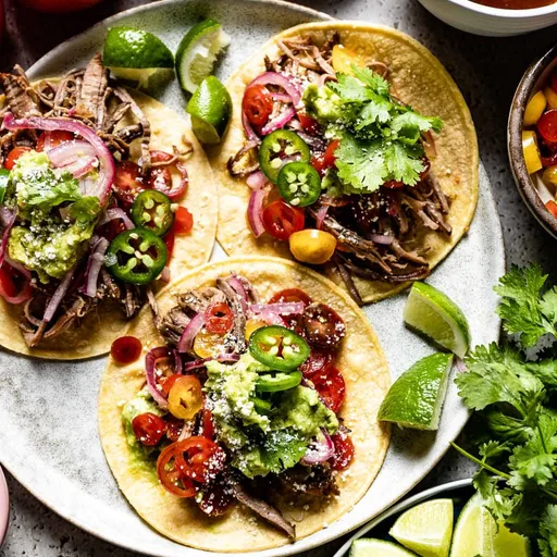 Tacos de pecho de ternera a cocción lenta