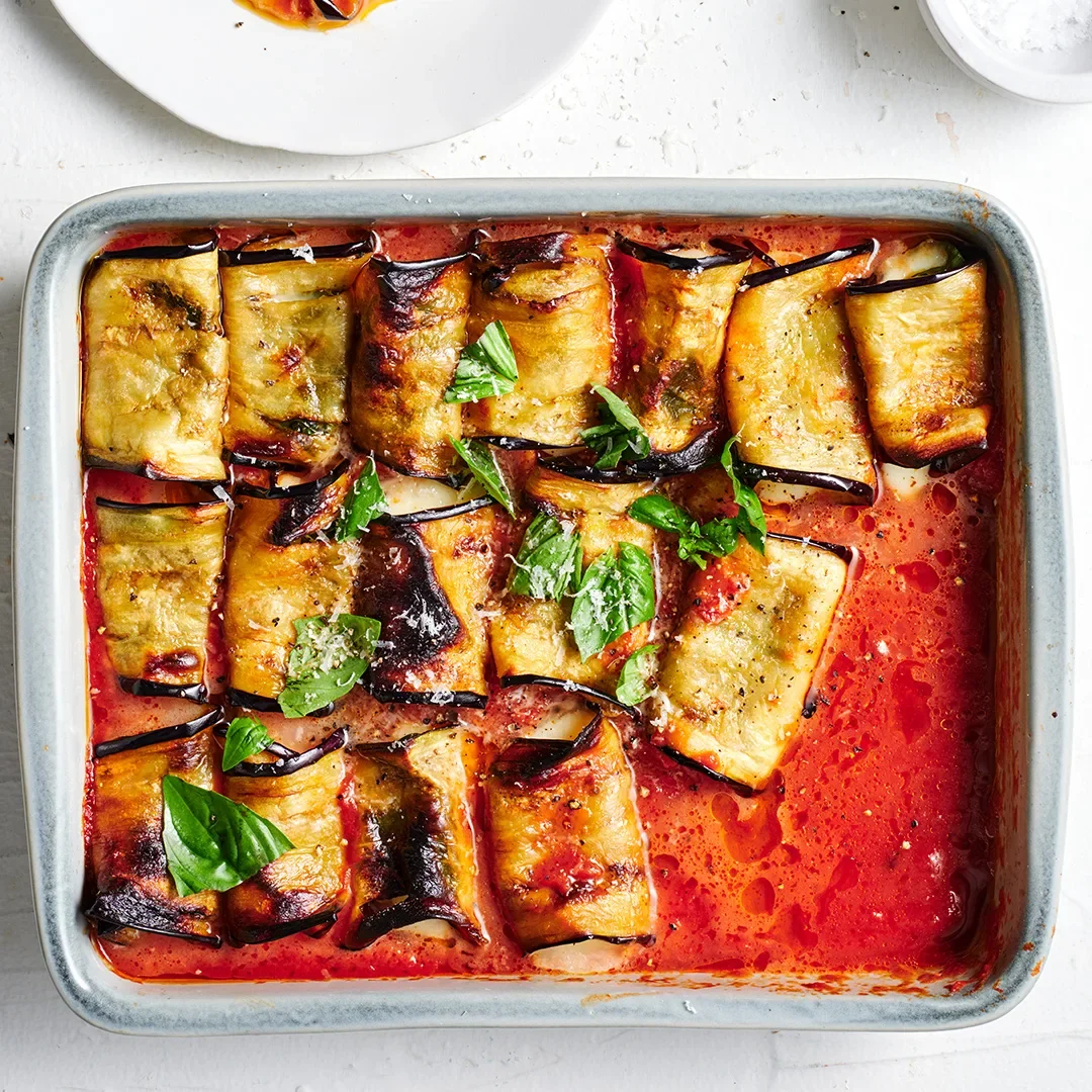 Eggplant parmigiana involtini