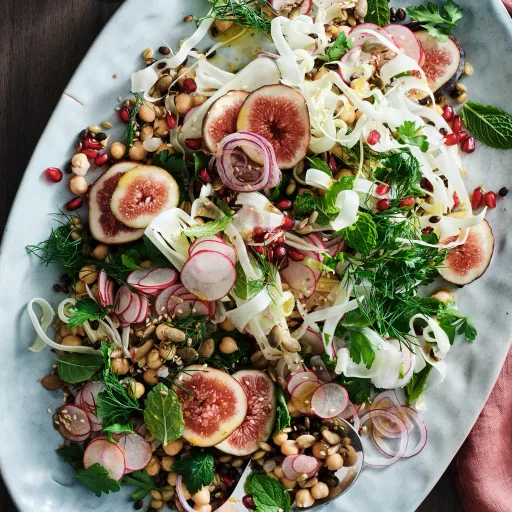 Fig, fennel and grain salad with citrus dressing