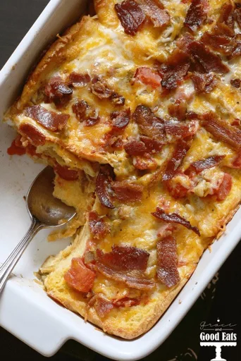 Bacon and Cheese Strata