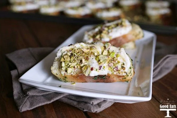 Ricotta Toasts with Pistachios and Honey