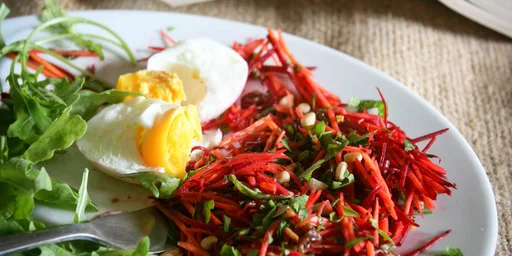 Beetroot and carrot coleslaw
