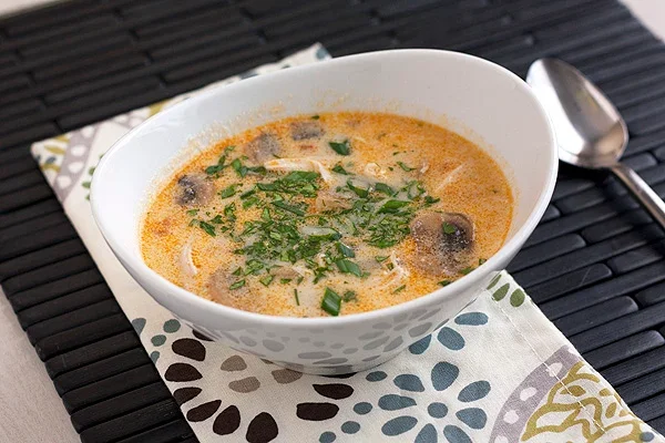 Spicy Thai Coconut Chicken Soup