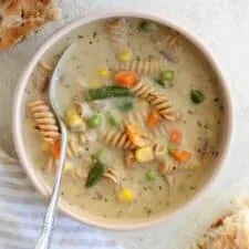 Creamy Vegetable Pasta Soup Recipe