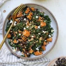 Wild Rice and Sweet Potato Kale Salad
