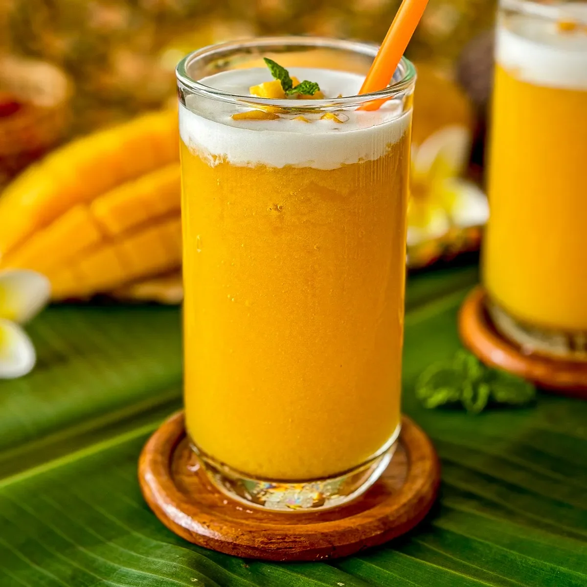 Thai Mango Shake Recipe (Mamuang Pan)