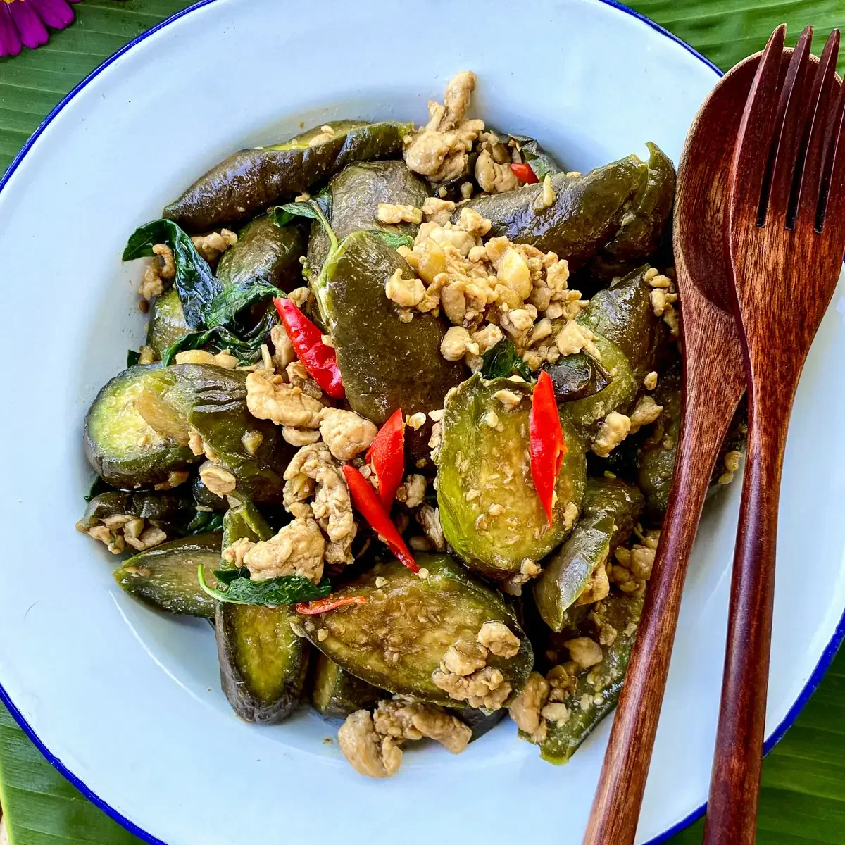 Thai Spicy Eggplant Recipe (Pad Eggplant)