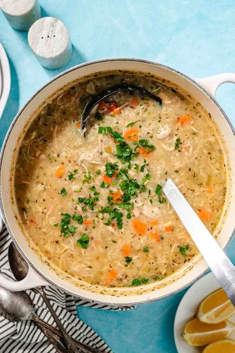 Lemony Chicken & Rice Soup