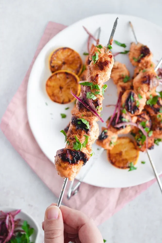 Shish Tawook (Middle Eastern Chicken Skewers)