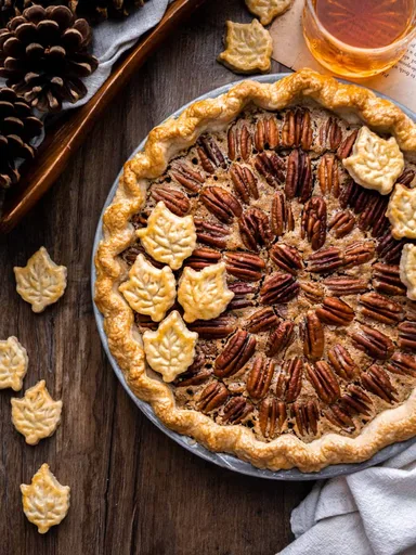 Maple Bourbon Pecan Pie (No Corn Syrup!)