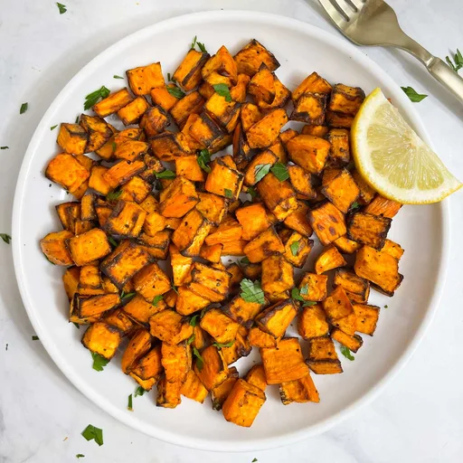 Air Fryer Roasted Sweet Potatoes