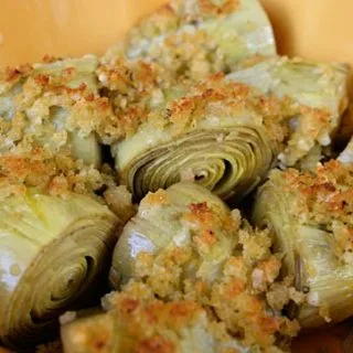 Mini alcachofas al horno