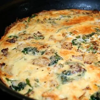 Frittata de espinacas y patata