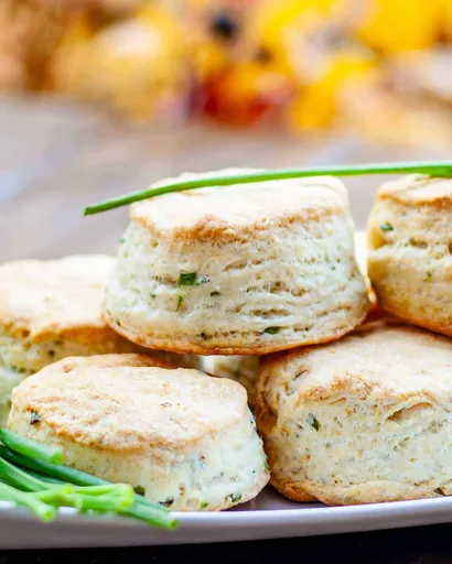 Chives and Cream Cheese Biscuits