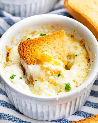 Huevos al horno con parmesano cremoso