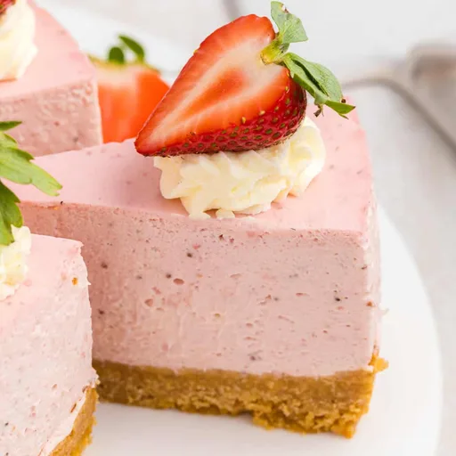 Tarta de queso con fresas sin horno (solo 25 minutos de preparación)