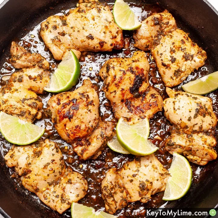 Receta de pollo con cilantro y lima